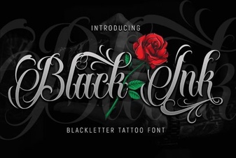 Typography with Black Ink Font: Design & Application