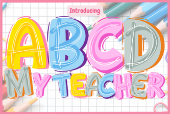 Abcd My Teacher Font for Creative Classroom Projects