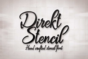 Direkt Stencil Font: Clean Cutouts for Graphic Design
